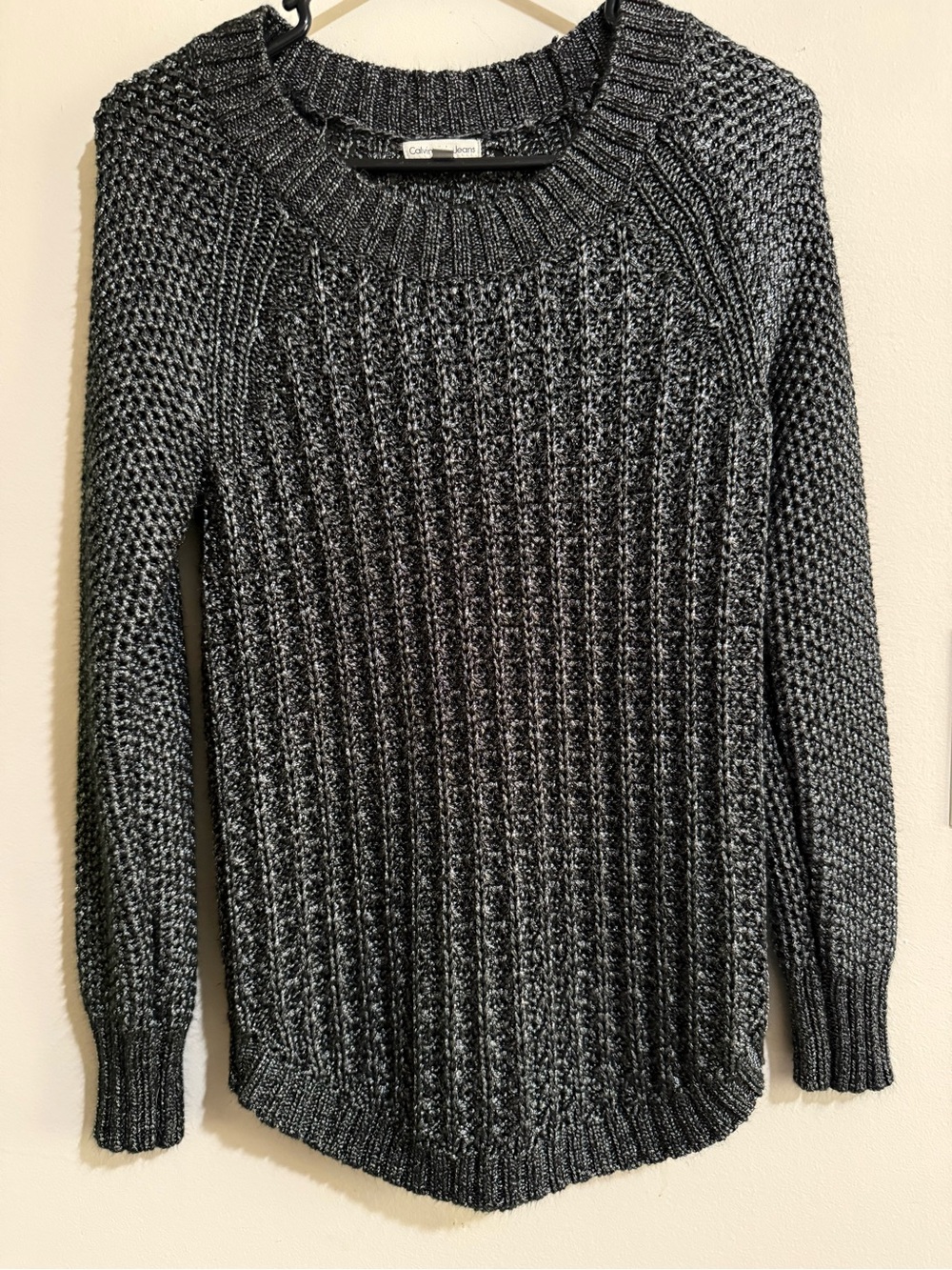 Calvin Klein Jeans Charcoal Marled Crewneck Sweater